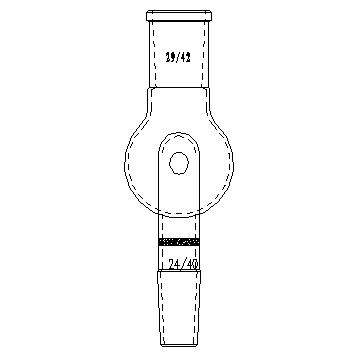 A232924,防濺球,具砂板,上磨口:29/42,下磨口:24/40,100ml