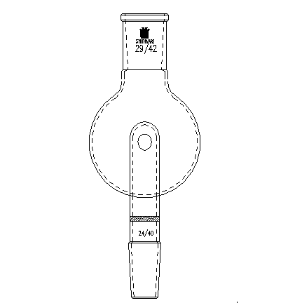 A242250,防濺球,具孔玻板,上磨口:29/42,下磨口:24/40,250ml