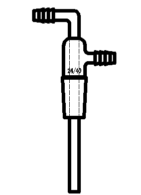 A314075,氣體或液體輸入接頭,24/40,φ10小咀接口,管長:75mm