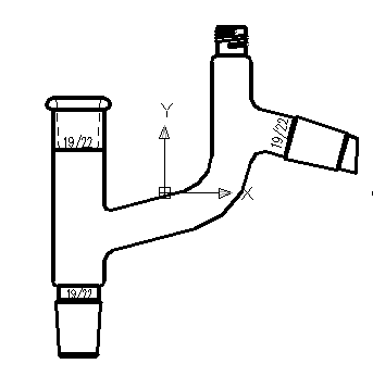 A901922,分餾頭,具溫度計套管,磨口:19/22