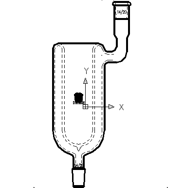 C341031,微型杜瓦冷凝器,90°,14/20,內管深:120mm,內徑:31mm