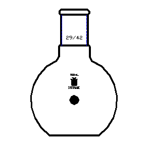F128500,平底燒瓶,磨口:29/42,500ml