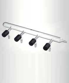 M202404 單排管真空氣體分配器（高真空閥） 節門組數4 閥門(mm)0-4 總長度(mm)425