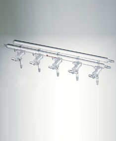 M280003 雙排管真空氣體分配器（實心節門塞） 節門組數3 總長度(mm)300