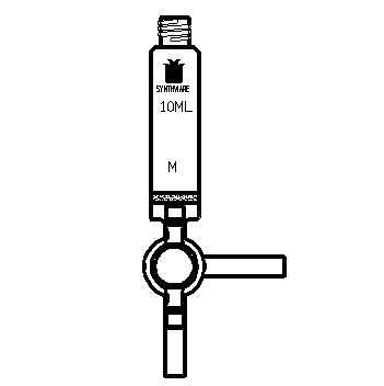 P130010M,多肽固相合成管,T型四氟節門,10ml,14#,G3