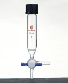 P130025C,多肽固相合成管,T型四氟節門,25ml,25#,G2