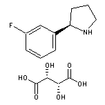(R)-2-(3-氟苯基)吡咯烷-L-酒石酸鹽
